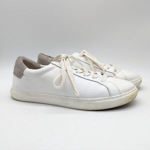 Sam Edelman white leather lace up tennis shoes 9